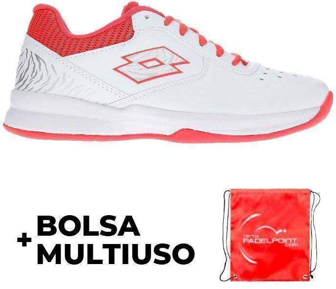 Zapatillas Lotto Space 600 II Blanco Rojo Fluor Mujer -  -41