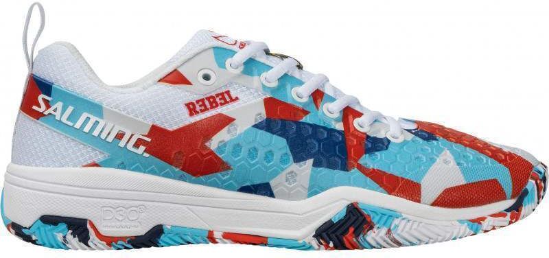 Zapatillas Salming Rebel Camo Blanco Rojo Azul -  -40