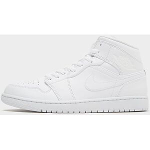 Jordan Air 1 Mid Miehet - Mens, WHITE  - WHITE - Size: 43