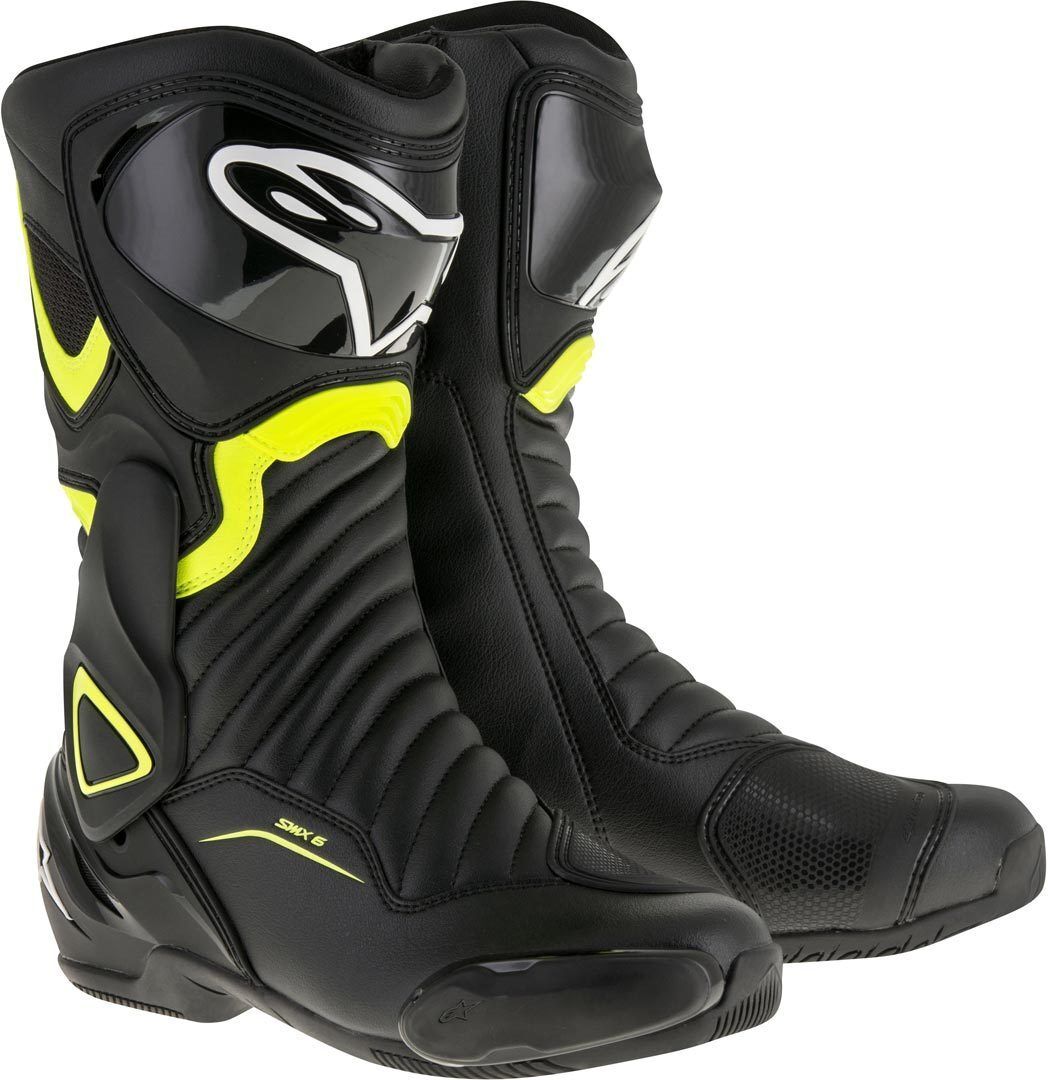 Alpinestars SMX-6 V2 Moottoripyörä saappaat  - Musta Keltainen - Size: 37