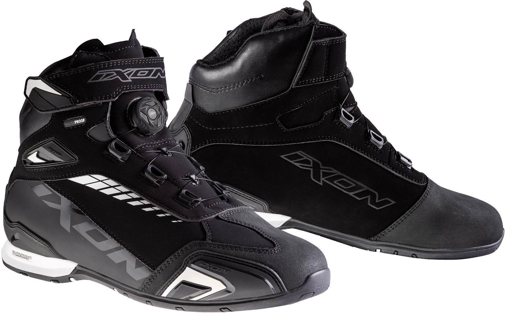 Ixon Bull WP Moottoripyörä kengät  - Musta Valkoinen - Size: 40