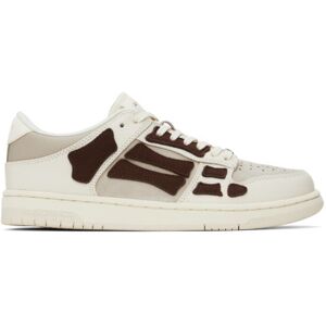 Amiri Baskets basses beige et brun à appliqués Skel Top - IT 42 - Publicité