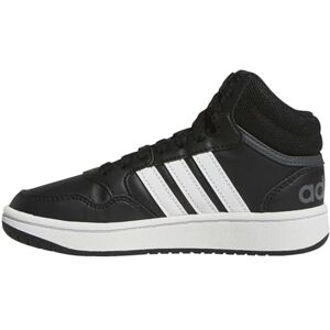 Adidas Hoops Mid Shoes Chaussures de Gymnastique, Core Black/FTWR White/Grey Six, Numeric_30 EU - Publicité