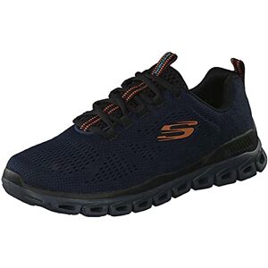 Skechers Homme Système de Fixation à glissière Basket, Blue, 43 EU - Publicité