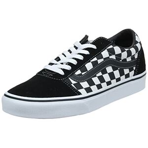 Vans Mens Ward Checkered Low-Top Canvas Trainers Sneakers - Black/True White 8 UK - Publicité