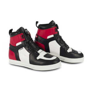 Chaussures Moto Bering Reflex A-Top Noir-Blanc-Rouge -