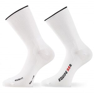 ASSOS - RSR Socks - Chaussettes de cyclisme taille II - 43-46, blanc - Publicité