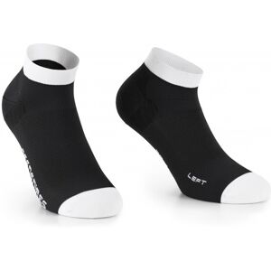 ASSOS - RS Socks Superléger Low - Chaussettes de cyclisme taille II - 43-46, noir/blanc - Publicité