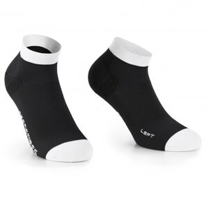 ASSOS - RS Socks Superléger Low - Chaussettes de cyclisme taille 0 - 35-38;I - 39-42;II - 43-46, blanc;noir/blanc - Publicité