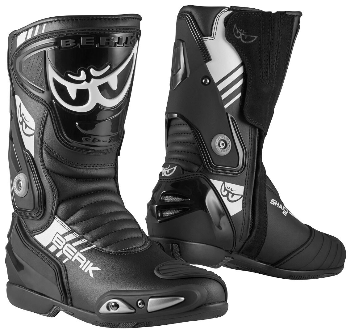 Berik Shaft 3.0 Bottes de moto Noir Blanc taille : 43