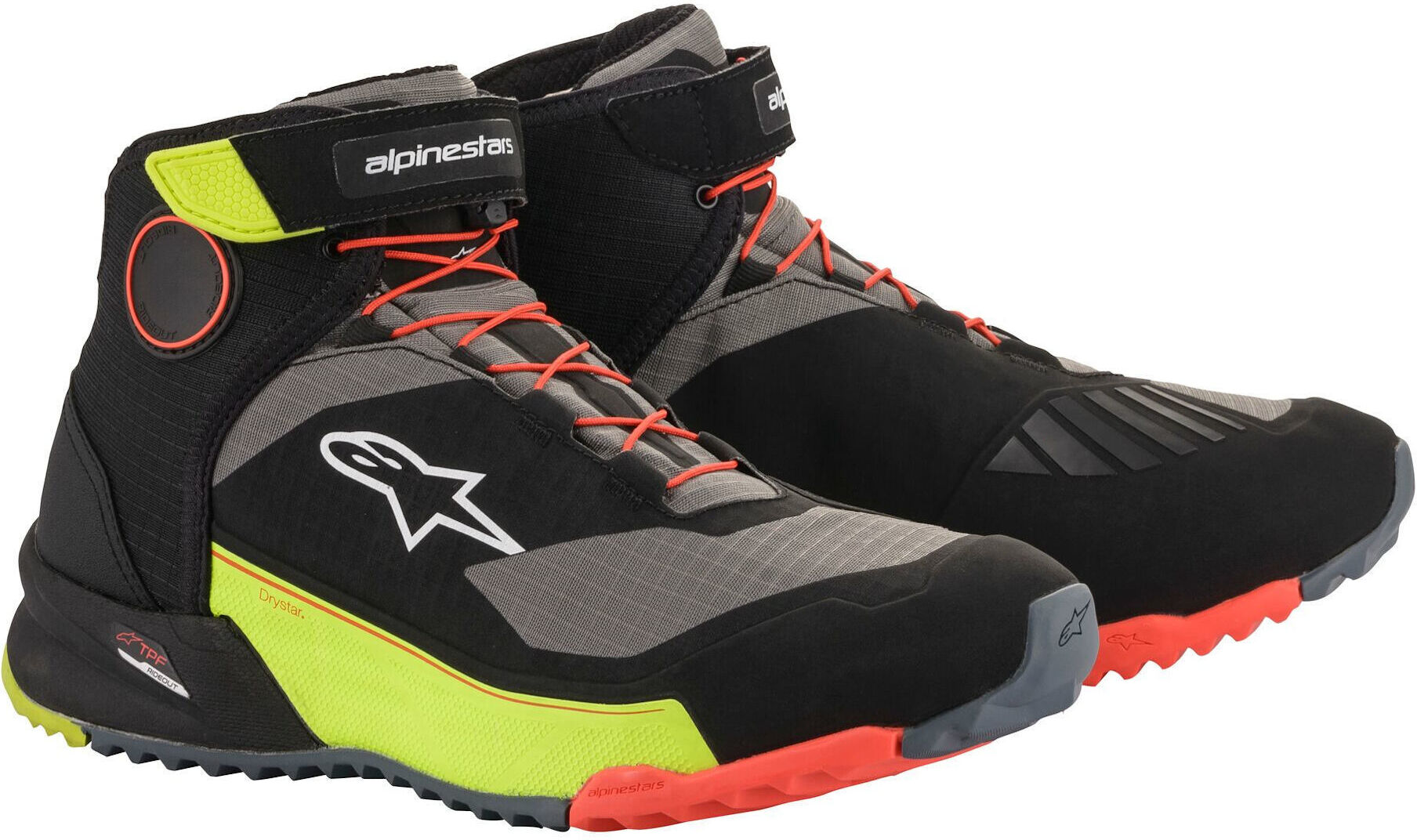 Alpinestars CR-X Drystar Chaussures de moto Noir Rouge Jaune taille : 41