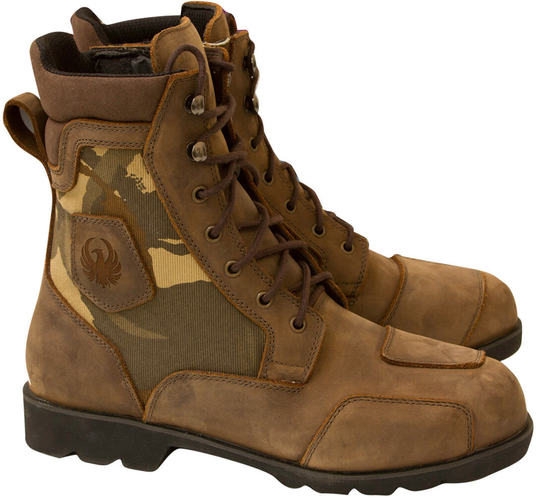 Merlin G24 Borough Camo Waterproof Motorcycle Boots  - Brown