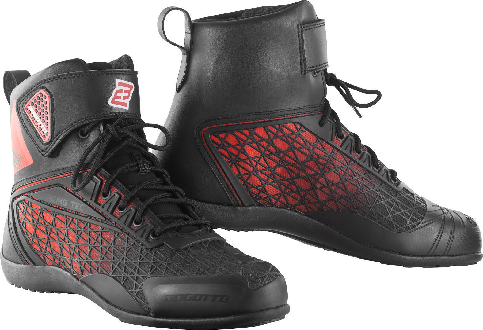 Bogotto Aaron Motorcycle Boots  - Black Red