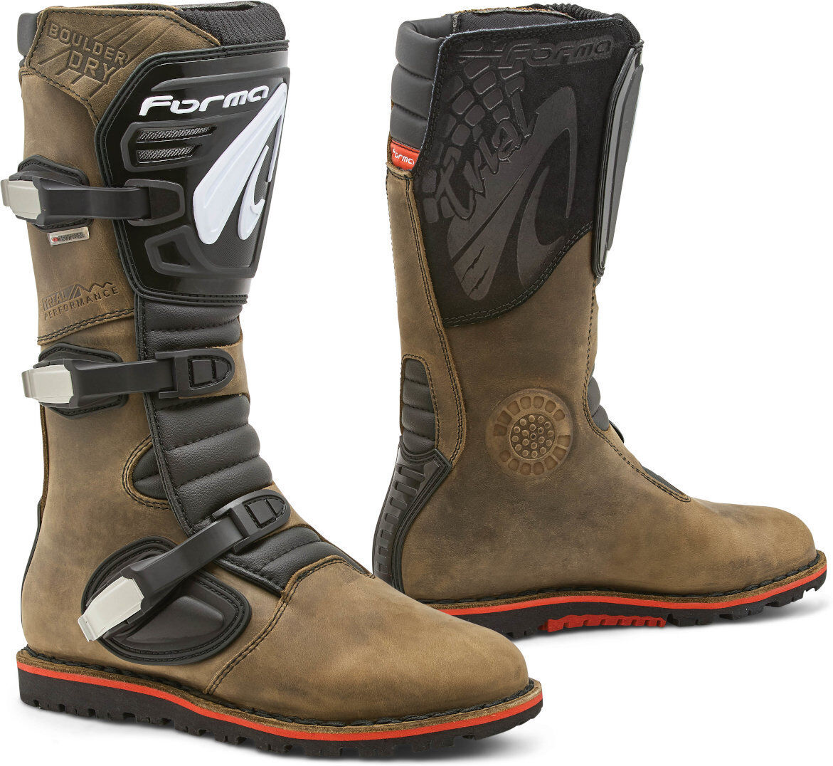 Forma Boulder Dry Trial Motorcycle Boots  - Brown