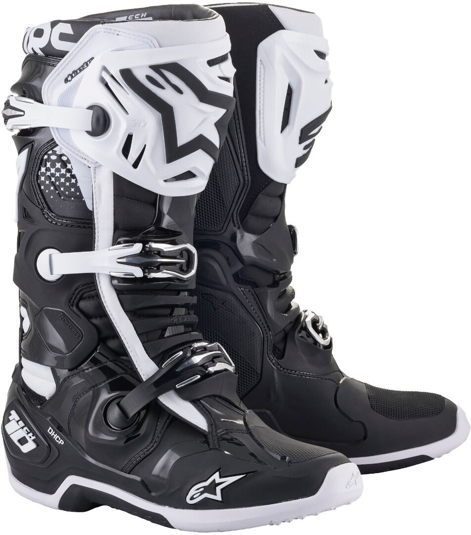 Alpinestars Tech 10 Motocross Boots  - Black White