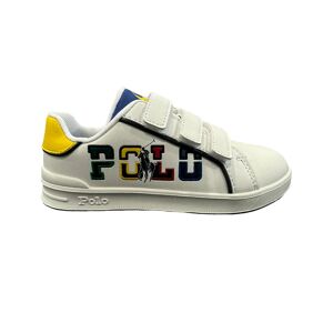 Ralph Lauren Scarpe Bimbo Art Rl Heritage Courtiii WHITE SIG YEL