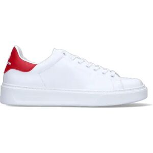 Woolrich Sneaker uomo bianca/rossa in pelle BIANCO 44