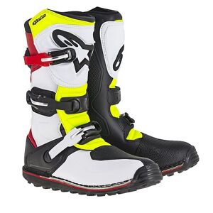 Stivali Moto Cross Alpinestars TECH T Bianco Nero Giallo Flu taglia 5