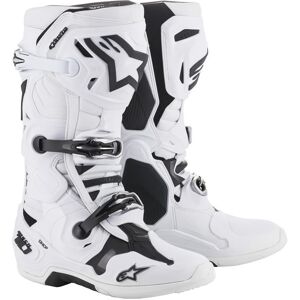 Stivali Moto Cross Enduro Alpinestars TECH 10 Bianco Nero taglia 13