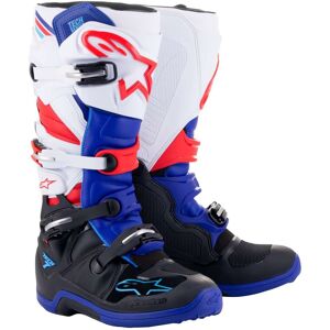 Stivali Moto Cross Enduro Alpinestars TECH 7 Bianco Blu Nero taglia 10