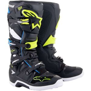 Stivali Moto Cross Enduro Alpinestars TECH 7 Fluo Giallo Blu taglia 13