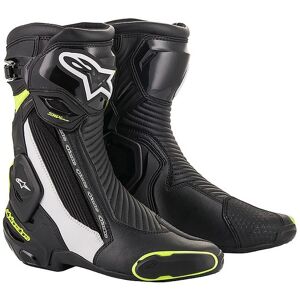 Stivali Moto Racing Alpinestars SMX PLUS v2 Nero Bianco Gial taglia 48