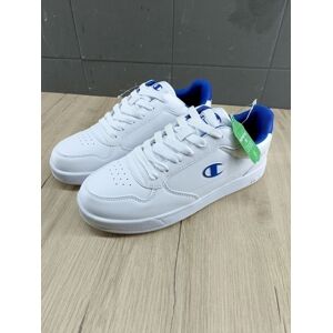 Champion Scarpe Sneakers UOMO Legacy New Court Low Bianco Azzurro Court