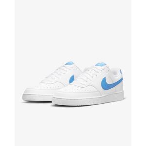 Nike Scarpe Sneakers UOMO Court Vision Low Next Nature Bianco Azzurro