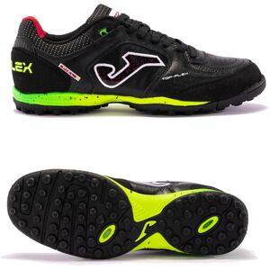 Joma Scarpe Calcio Calcetto Top Flex 2401 Nero Lime Vera Pelle Turf outdoor