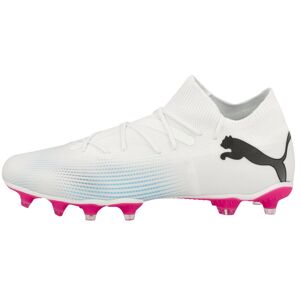 Puma Future 7 Match FG/AG - scarpe da calcio per terreni compatti/duri White/Pink 10,5 UK