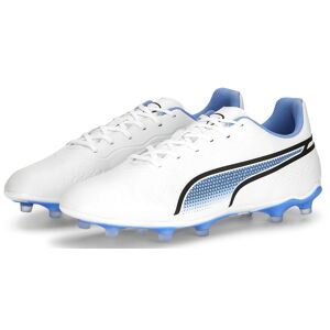 Puma King Match FG/AG - scarpe da calcio per terreni compatti/duri - uomo White/Blue 8,5 UK