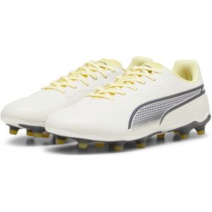 Puma King Match FG/AG - scarpe da calcio per terreni compatti/duri - uomo White/Yellow 10,5 UK