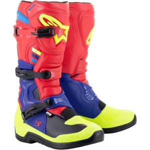 ALPINESTARS - Stivali Tech 3 Bright Rosso / Dark Blue / Giallo Fluo Rosso,Blu,Giallo,Alta visibilità 15 (EU 51)