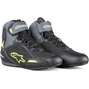 Alpinestars Scarpe Moto  Faster-3 Drystar® Nero-Grigio-Giallo Fluo