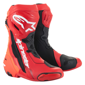 Alpinestars Stivali Moto  Supertech R Rosso Brillante-Rosso Fluo