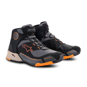 Alpinestars Scarpe Moto  CR-X Drystar Nero-Marrone Chiaro-Arancio