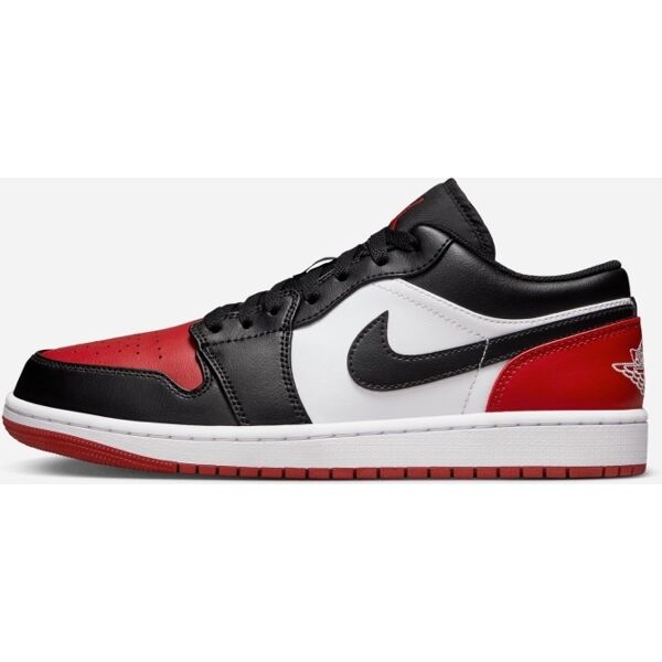 nike scarpe air jordan 1 low bianco/nero/rosso uomo 553558-161 9.5