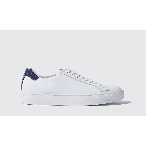 scarosso pinstripe white - uomo sneaker bianco - vitello 41,5