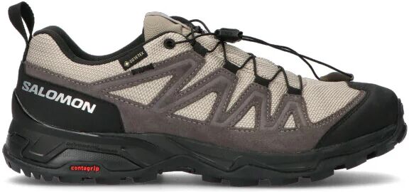 Salomon X WARD LEATHER GTX Scarpa running uomo grigia in suede GRIGIO 42