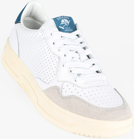 Miami Beach Polo Club PINA COLADA Sneakers in pelle sportive da uomo Sneakers Basse uomo Bianco taglia 42