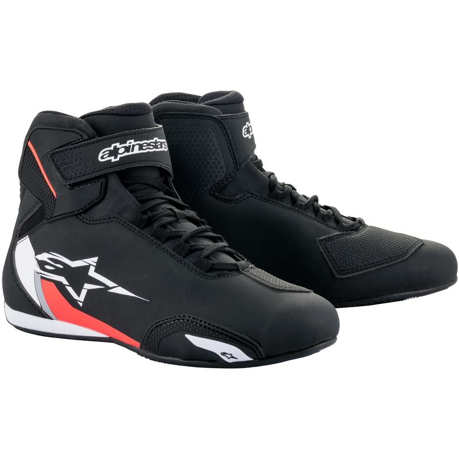 Scarpe Moto Alpinestars SEKTOR SHOE Fluo Rosso Bianco Nero taglia 13,5