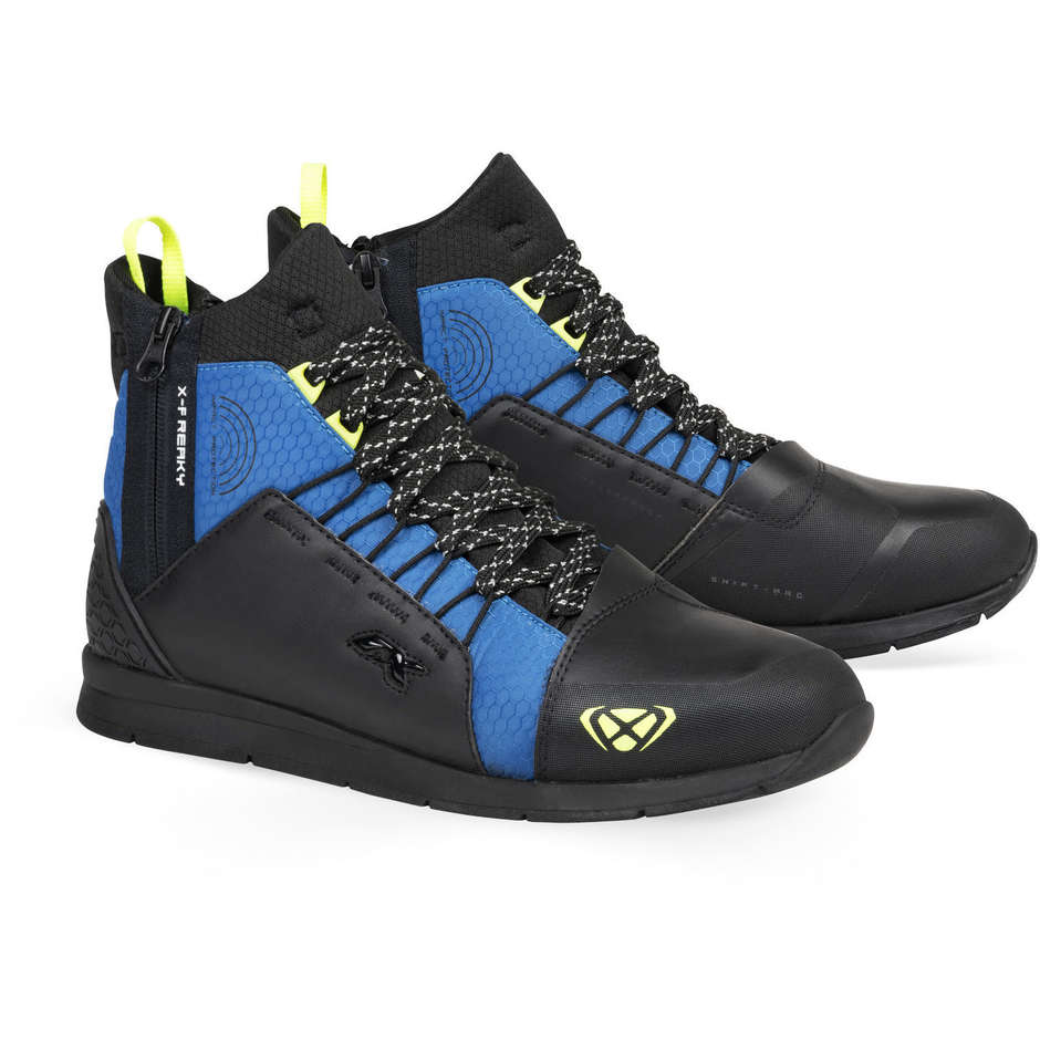 Scarpe Moto Ixon FREAKY WP Nero Blu Giallo taglia 41