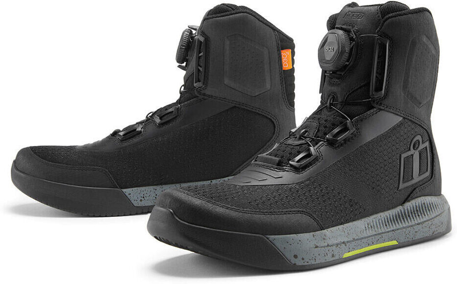 Scarpe Moto Sportive Icon OVERLORD Ventilate Nero taglia 11