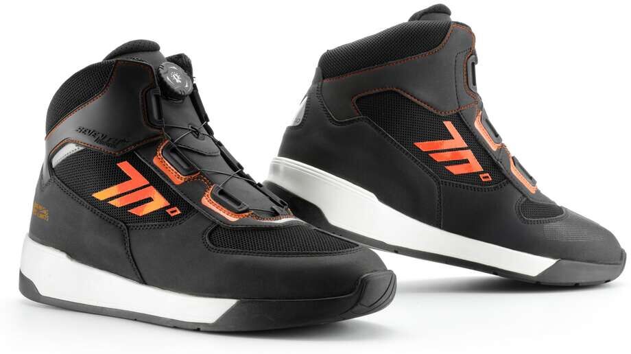 Scarpe Moto Sportive Seventy SD-BC10 Urbano Nero Arancio taglia 37