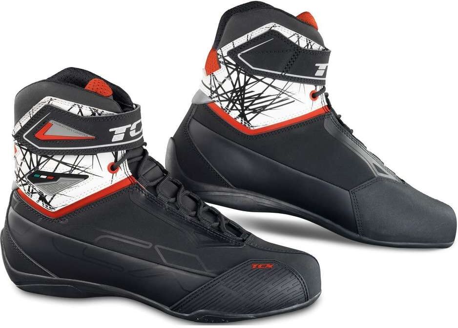 Scarpe Moto Sportive Tcx 9509 RUSH 2 WP Nero Bianco Rosso taglia 45