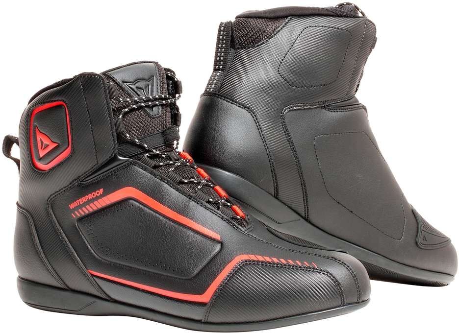 Scarpe Moto Tecniche Dainese RAPTORS D-WP Nero Rosso Fluo taglia 40