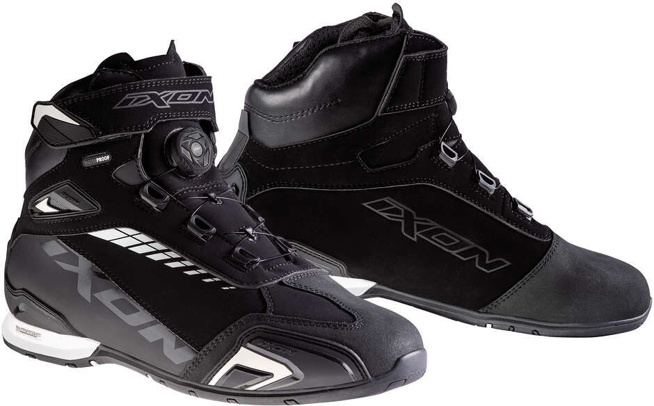 Scarpe Moto Tecniche Sportive Ixon BULL WP Nero Bianco taglia 40