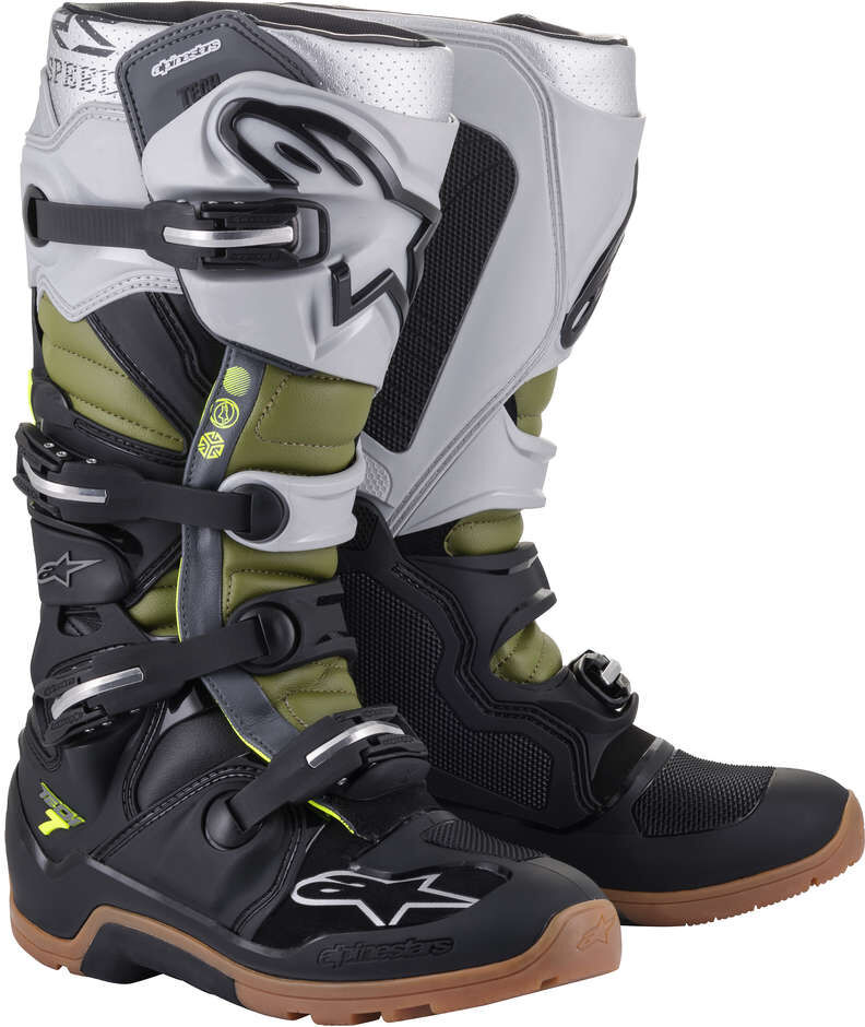 Stivali Moto Cross Alpinestars TECH 7 ENDURO Nero Silver Ver taglia 13