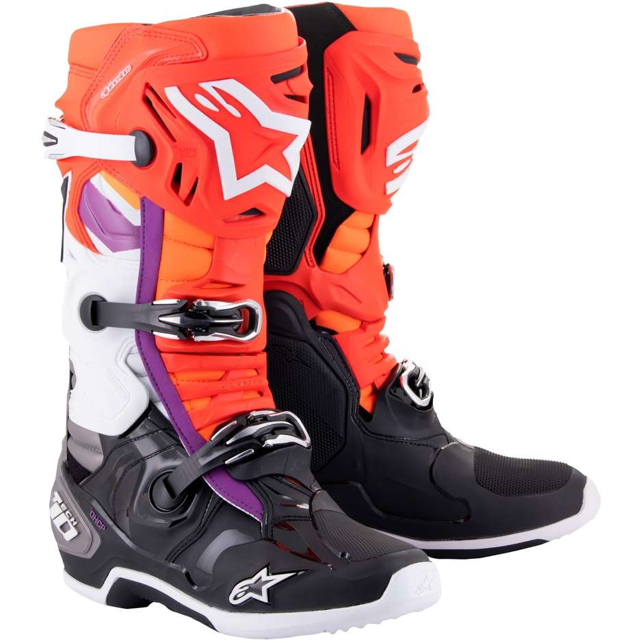 Stivali Moto Cross Enduro Alpinestars TECH 10 Fluo arancione taglia 7