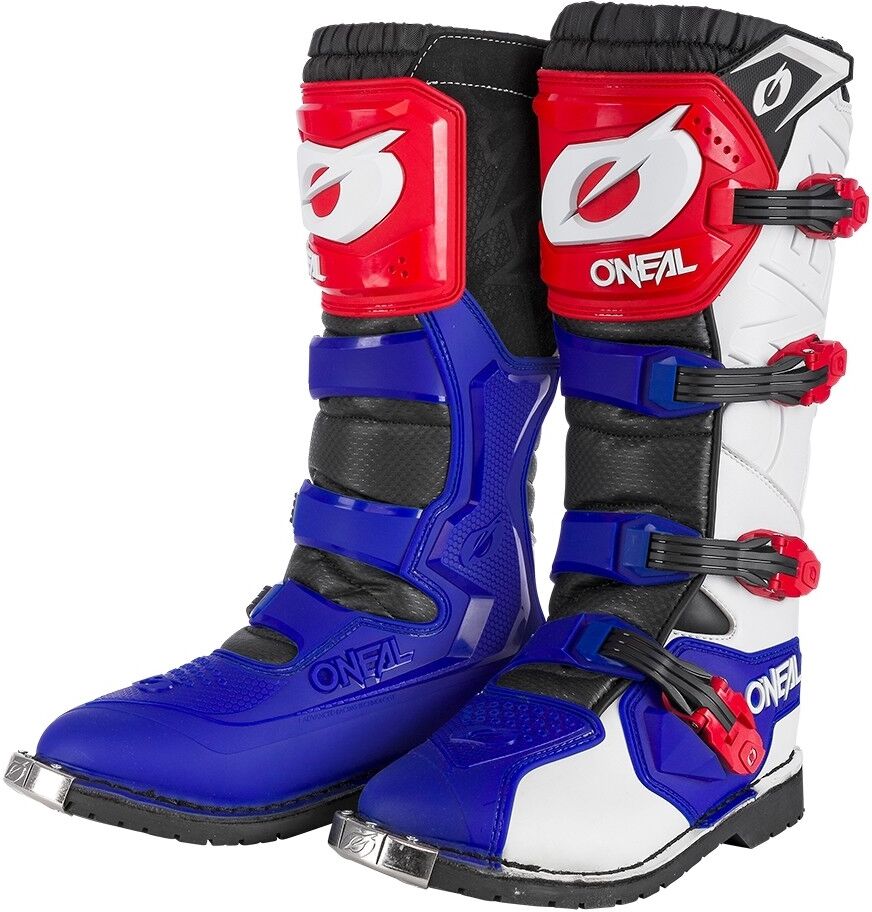 Oneal Stivali Moto Cross Enduro O'Neal RIDER PRO Blu Bianco Rosso taglia 49